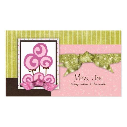 Miss. Jen Just Lolli Business Cards (front side)