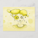 Miss lemon custard postcard