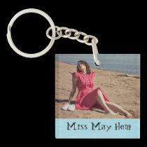 Miss May Hem Pin Up Model Key Chain