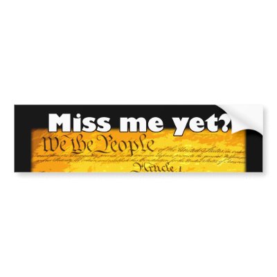 Miss Me Yet? Bumper Stickers by jcruenv