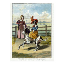 Miss Muff on Her Dog Postcards