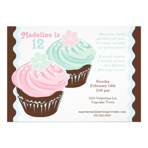Miss 'N Nick Popular Cupcake Invitation
