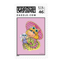 Miss Piggy Holding Puppy Stamp