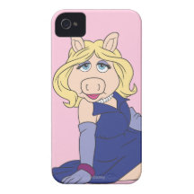 Miss Piggy in Purple Dress iPhone 4 Cases