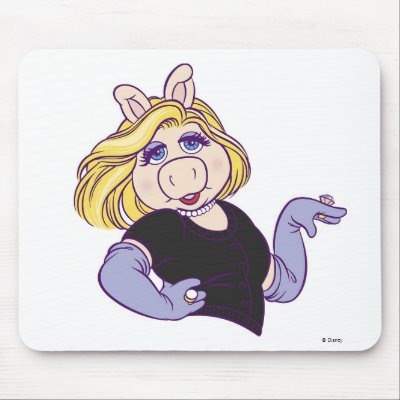  Miss Piggy standing in a styl Disney mousepads