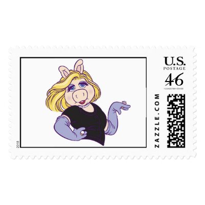  Miss Piggy standing in a styl Disney postage