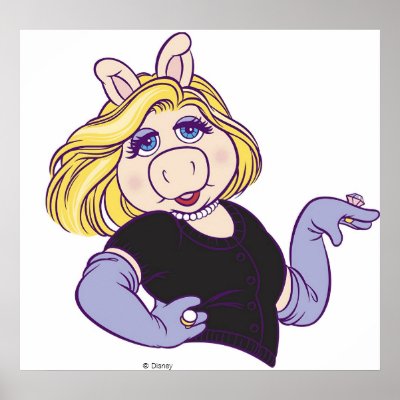 Miss Piggy standing in a styl Disney posters