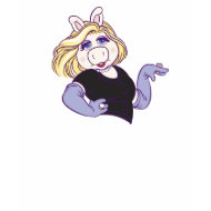  Miss Piggy standing in a styl Disney shirt