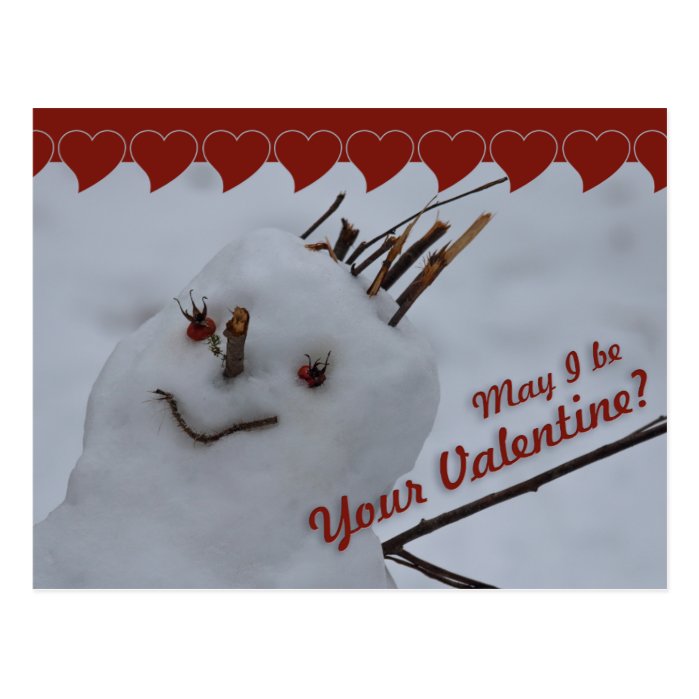 Miss Snowman CC0378 Valentine Postcard