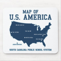 Miss South Carolina Map of US America mousepads by strk3 Miss South Carolina Map of US America mousepads
