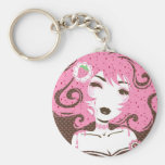 Miss Strawberry Swirl keychains