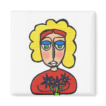 miss understood Square Magnet