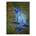Miss You Blue Frog Thinking of You Card
