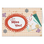 Miss You - Butterflies Heart Bunny Card