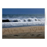 Miss You Card Beach