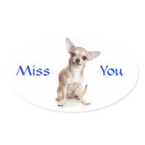 Miss You Chihuahua Puppy Sticker