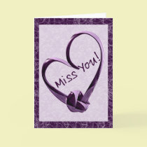 Miss You Heart cards