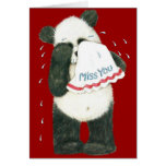 Miss You Panda Teddy Card (Blank)