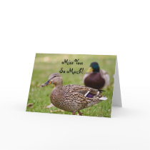 Miss You So Much Duck Card