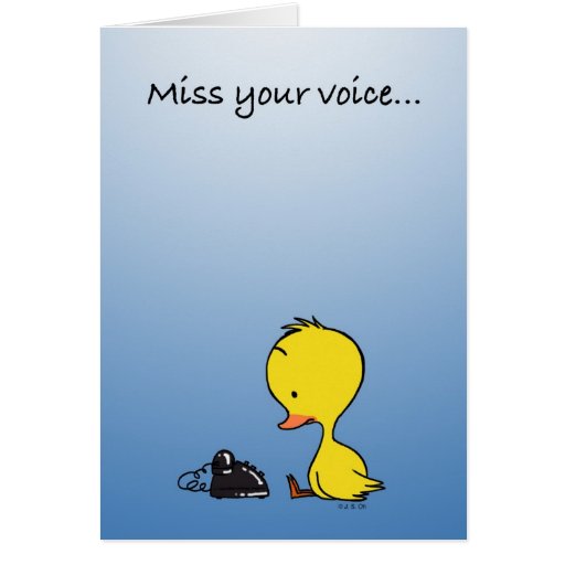 Miss Your Voice Greeting Card Zazzle 