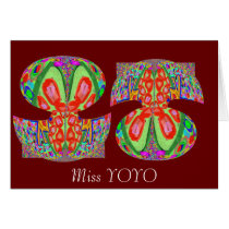 Miss  YOYO Greeting Cards