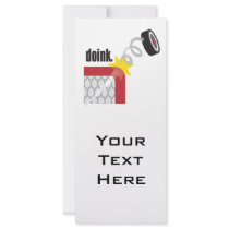 missed the goal hockey puck design personalized rack card