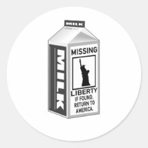 Missing Liberty Milk Carton Stickers