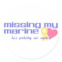 Missing My Marine stickers
