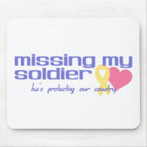 Missing My Soldier mousepads by onestopguardshop Missing My Soldier mousepads