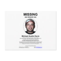 Missing Person postcards