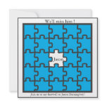 Missing piece- farewell party invitations