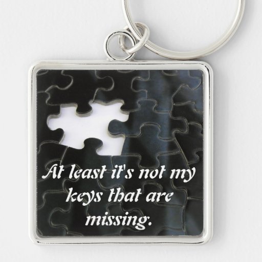 Missing Puzzle Piece Keychain