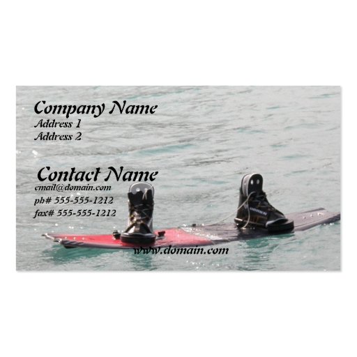 MIssing Wakeboarder Business Card (front side)