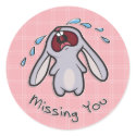 Missing You - Crying Bunny Sticker sticker