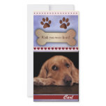 Missing you dog photo template personalized photo card