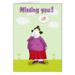 missing you greeting card