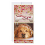 Missing you on Valentine's day photo template Photo Card