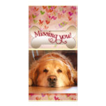 Missing you on Valentine's day photo template Photo Card