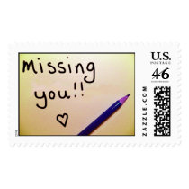 Missing you postage stamp
