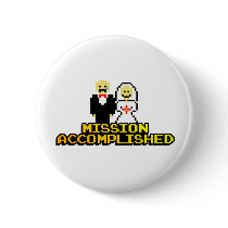 "Mission Accomplished" Marriage (8-bit) Pin