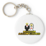 "Mission Accomplished" Marriage (8-bit) Key Chains