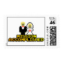 "Mission Accomplished" Marriage (8-Bit) stamp