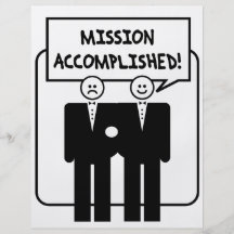 "Mission Accomplished" Marriage (homosexual) Full Color Flyer