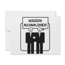 "Mission Accomplished" Marriage (homosexual) invitations
