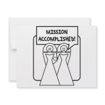 "Mission Accomplished" Marriage (homosexual) invitations
