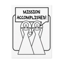 "Mission Accomplished" Marriage (homosexual) postcards by corebeammusic "Mission Accomplished" Marriage (homosexual) postcards
