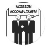 "Mission Accomplished" Marriage (homosexual) Round Sticker