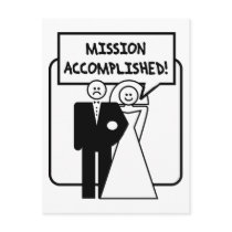 "Mission Accomplished" Marriage postcards by gameoverstore "Mission Accomplished" Marriage postcards
