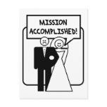 "Mission Accomplished" Marriage Postcard