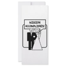 "Mission Accomplished" Marriage Personalized Rack Card